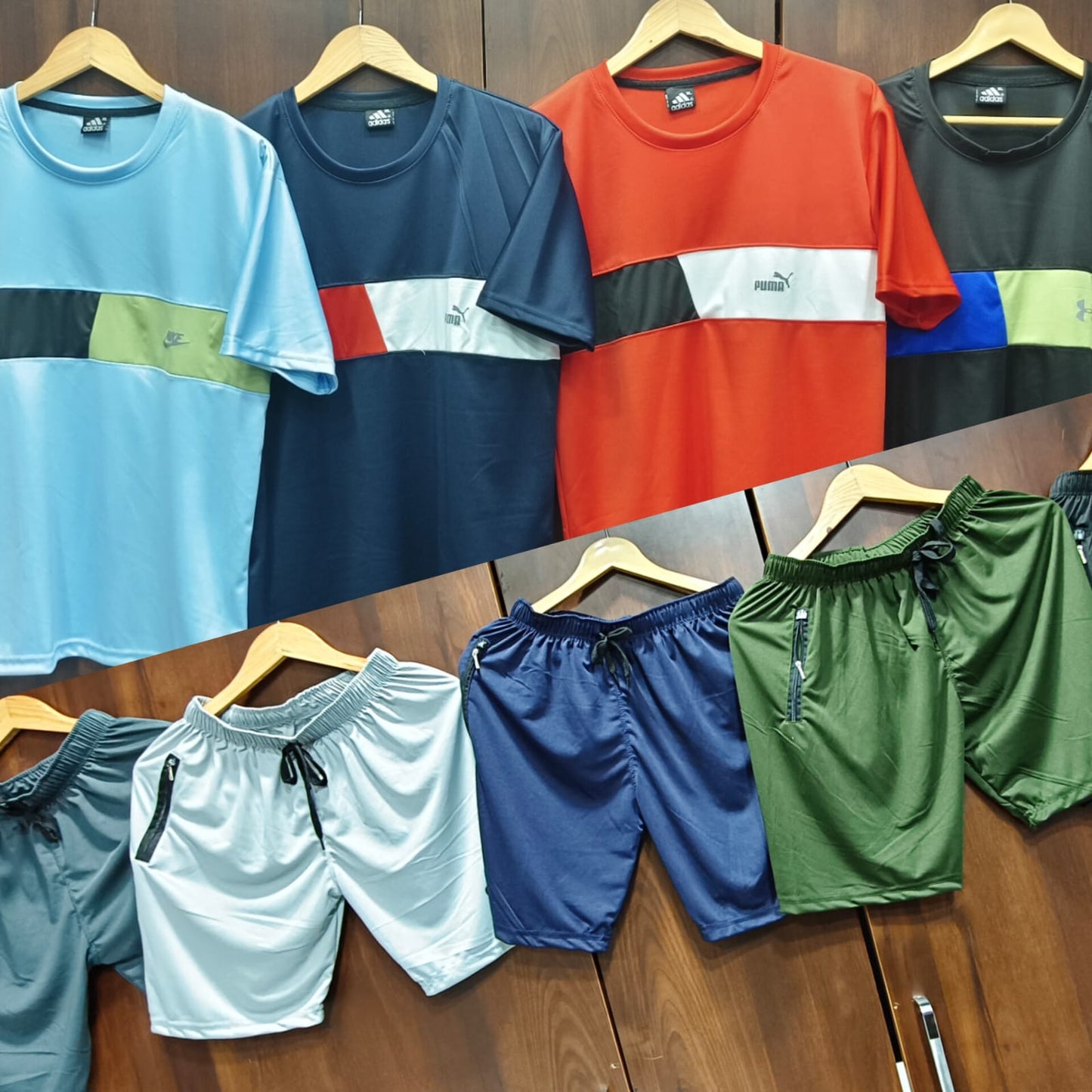 Combo of 4 Lycra Cuthands T Shirts and 5 Lycra Shorts Rs. 999 Only